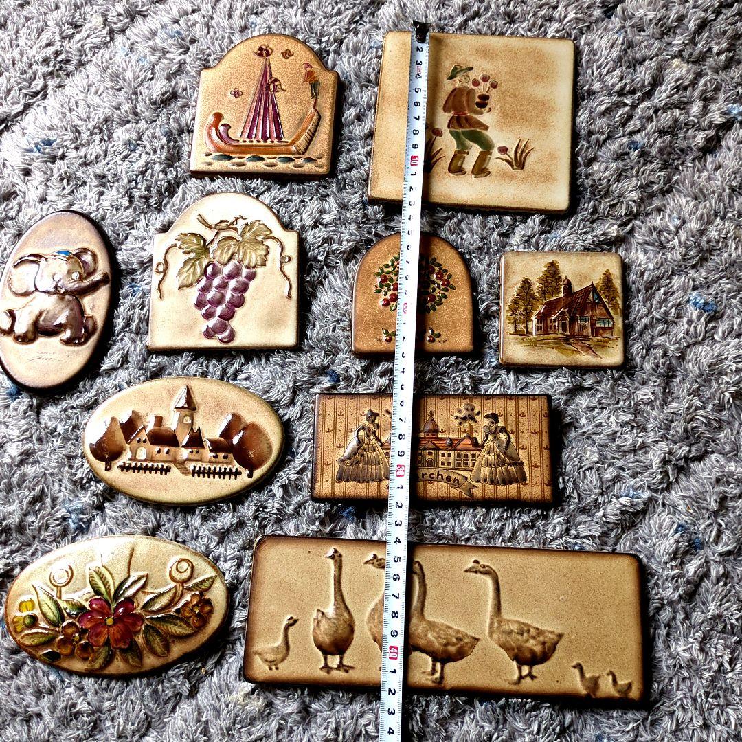 陶板♡アンティーク♪園芸雑貨 ♪プレート ♪タイル♪3枚2700円〜