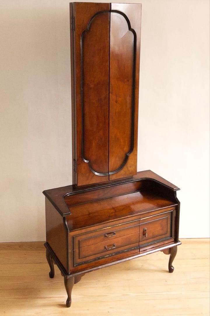 鏡台　ドレッサー　鏡　木製　クラシック　古道具　ビンテージ　アンティーク　レトロ