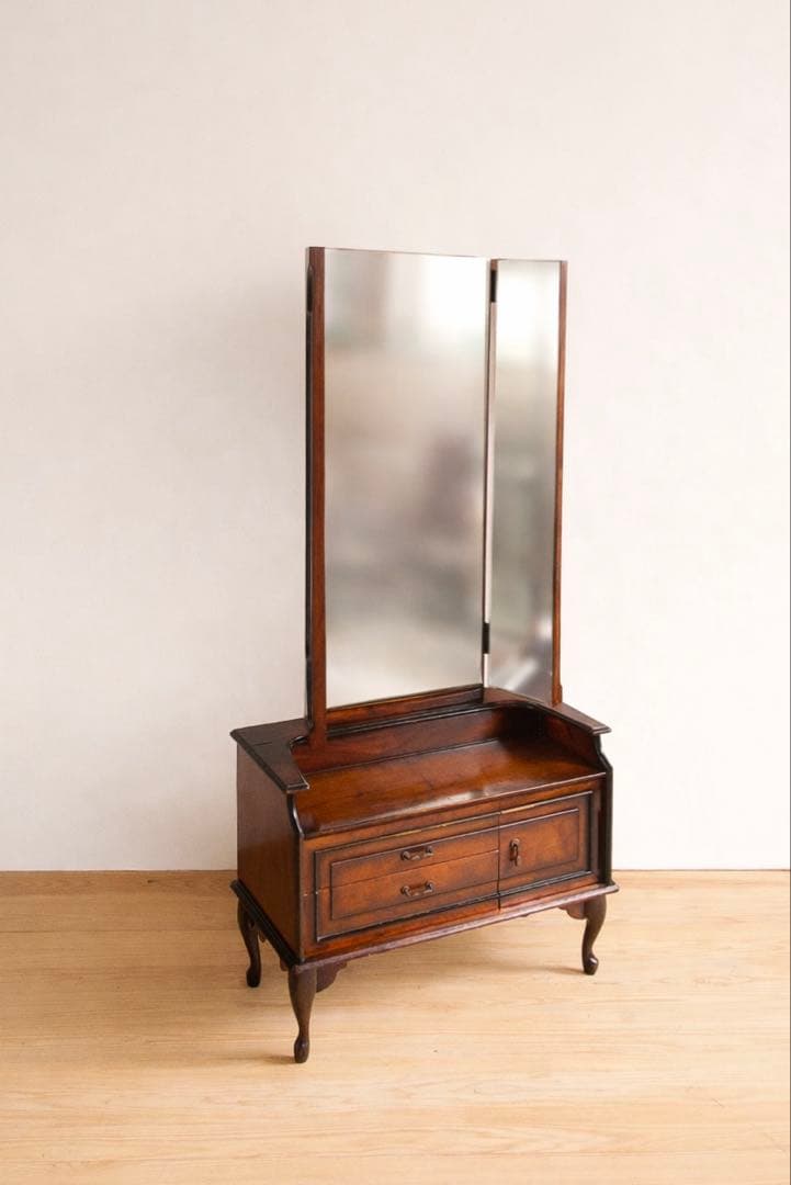 鏡台　ドレッサー　鏡　木製　クラシック　古道具　ビンテージ　アンティーク　レトロ