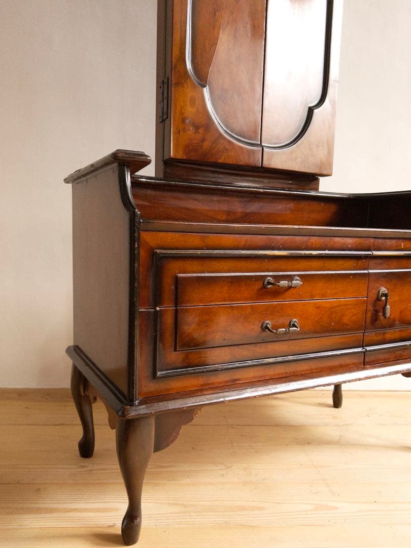 鏡台　ドレッサー　鏡　木製　クラシック　古道具　ビンテージ　アンティーク　レトロ