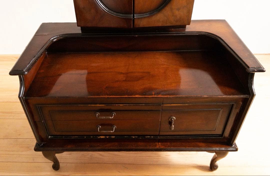 鏡台　ドレッサー　鏡　木製　クラシック　古道具　ビンテージ　アンティーク　レトロ