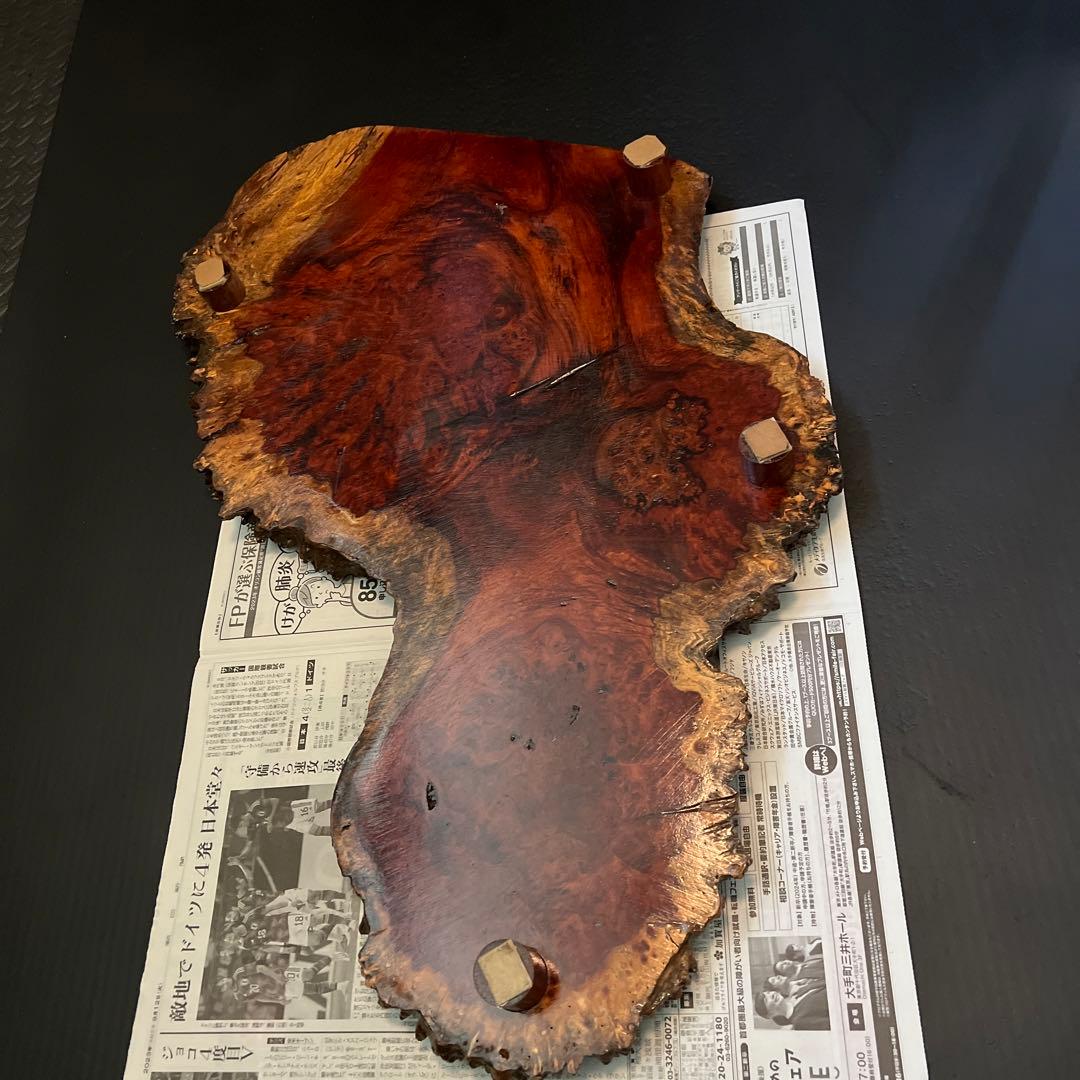 銘木　板　台　花梨　無垢材　盆栽台