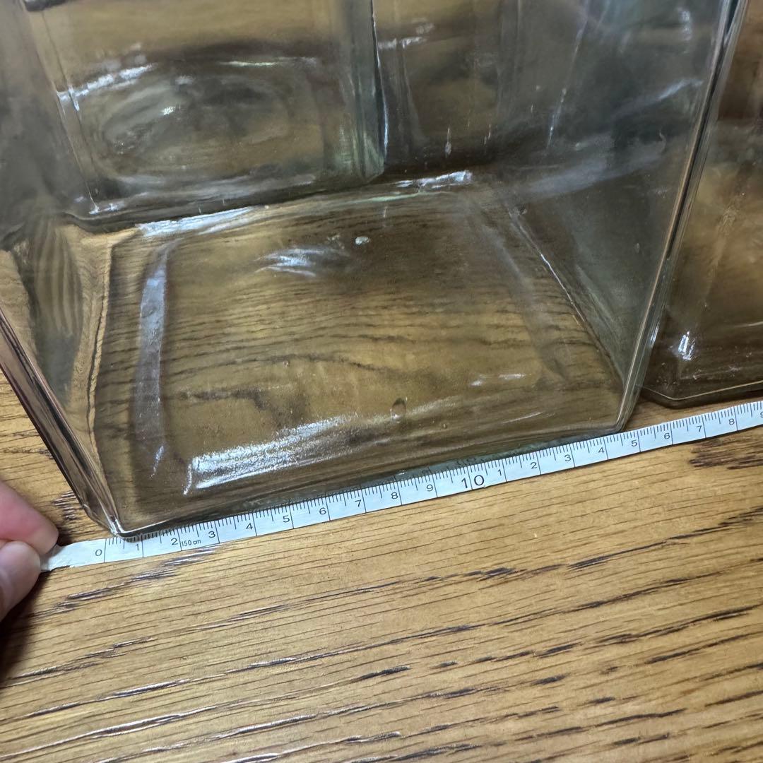 レトロ ガラス瓶 未使用品 アルミ蓋 アンティーク 駄菓子屋 4個セット