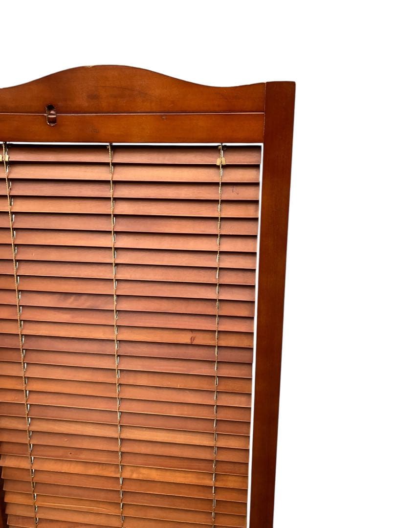 パーテーション ウッド 3連 ブラインド ルーバー 間仕切り 衝立 折りたたみ式