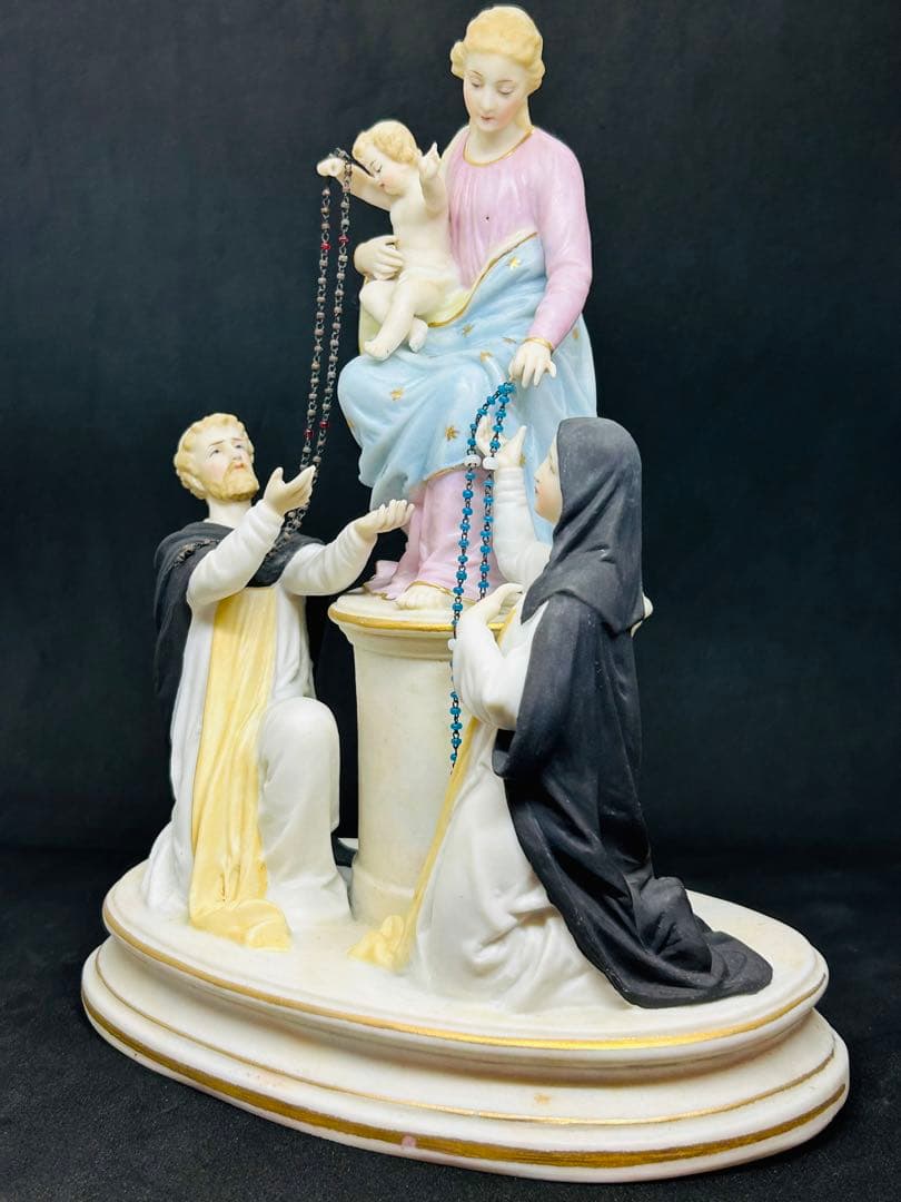 【超希少訳あり】✞ロザリオの聖母像　マリア像フランスアンティーク