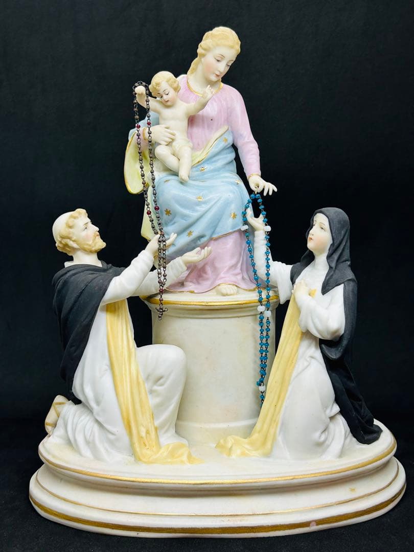 【超希少訳あり】✞ロザリオの聖母像　マリア像フランスアンティーク