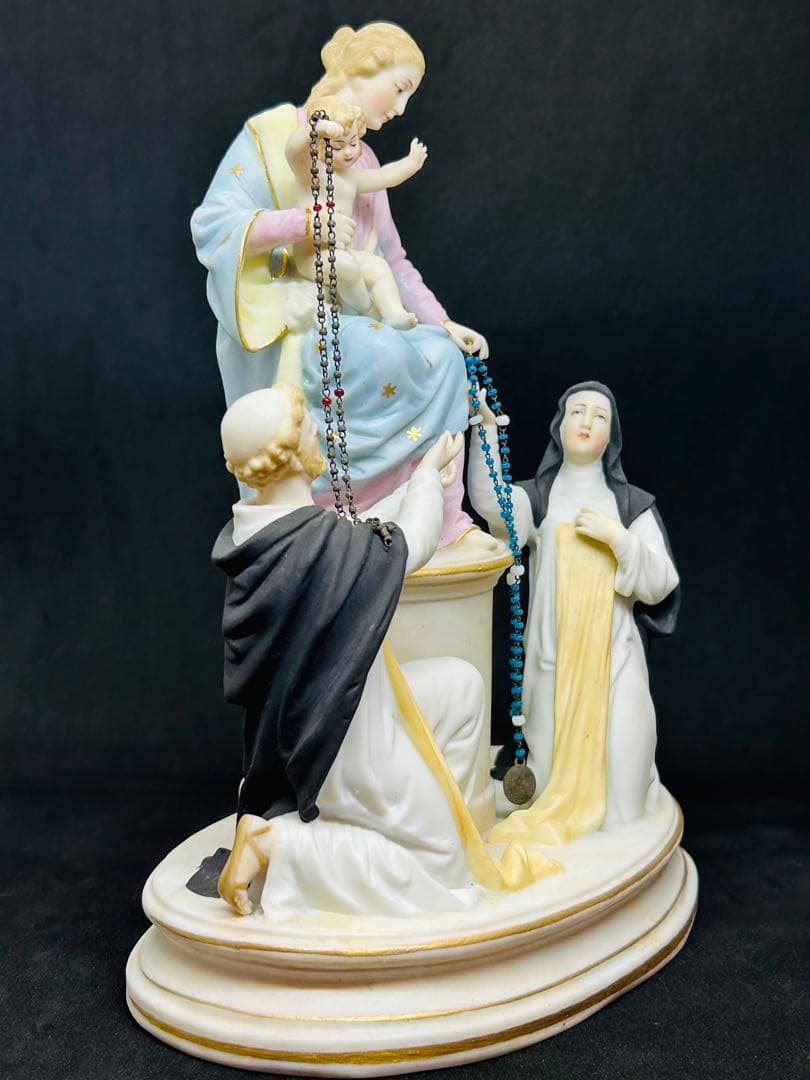 【超希少訳あり】✞ロザリオの聖母像　マリア像フランスアンティーク