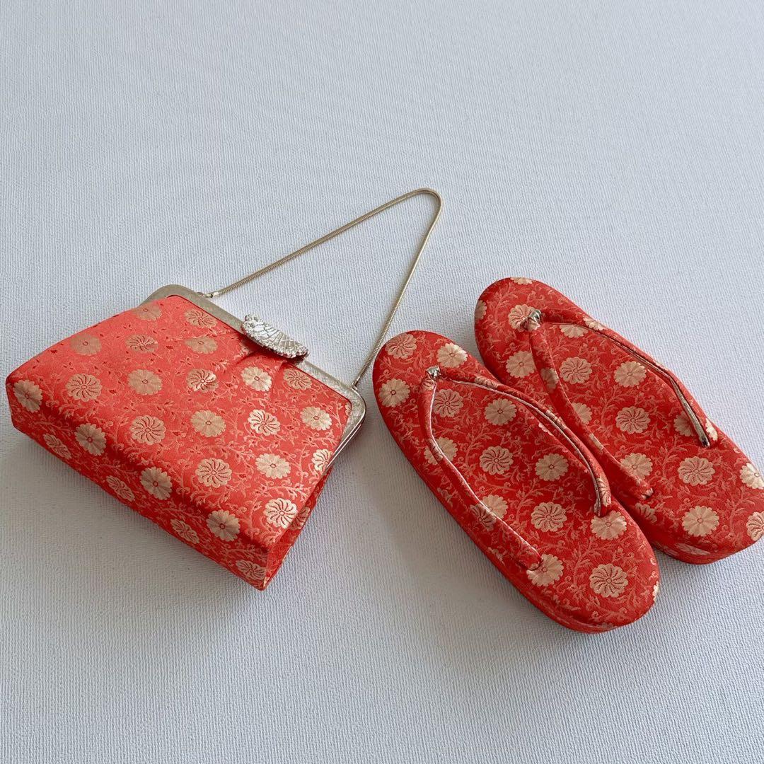 フルセット　七五三　7歳女の子　総しぼり　金糸　刺繍　鼓　黒袋帯　蝶　7066