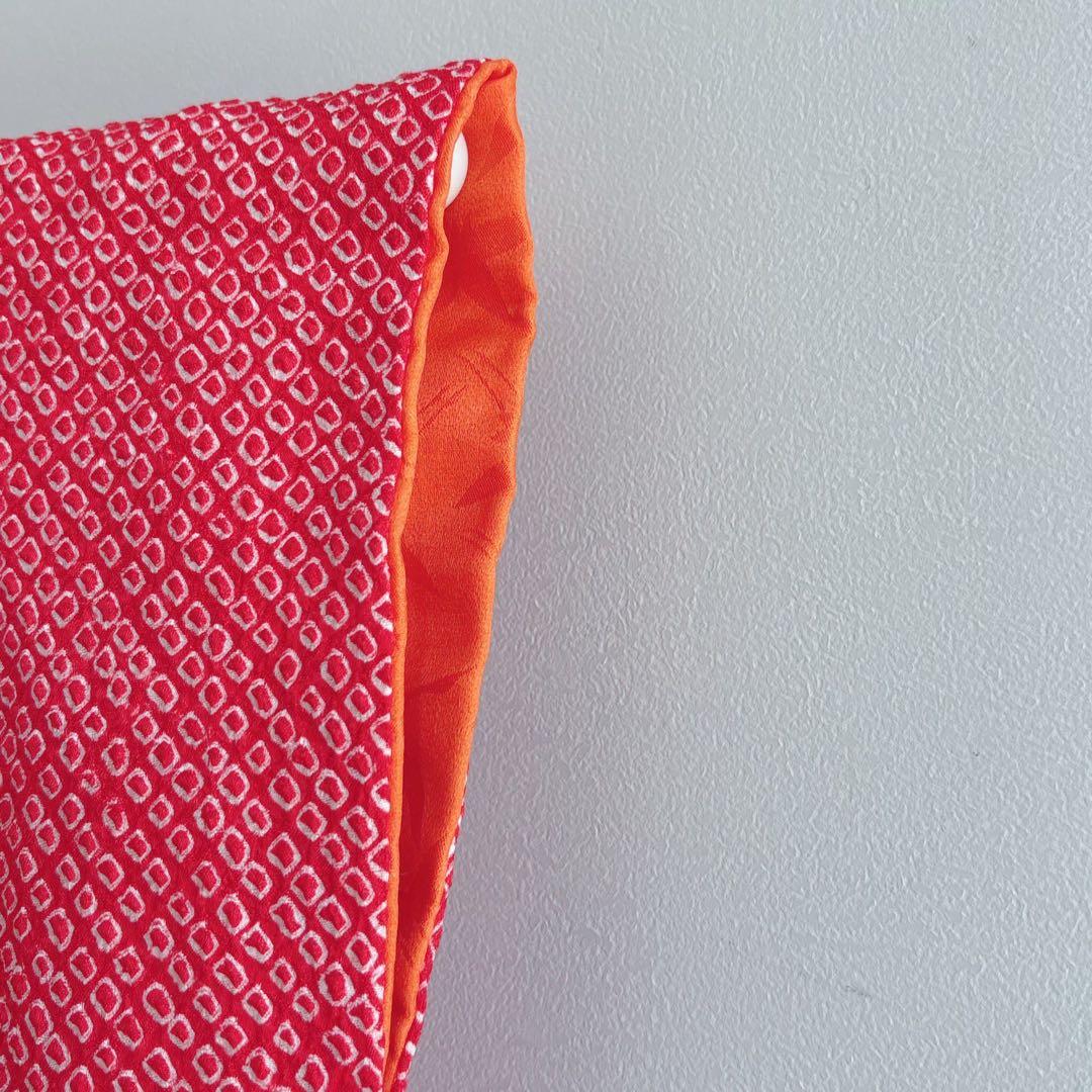 フルセット　七五三　7歳女の子　総しぼり　金糸　刺繍　鼓　黒袋帯　蝶　7066