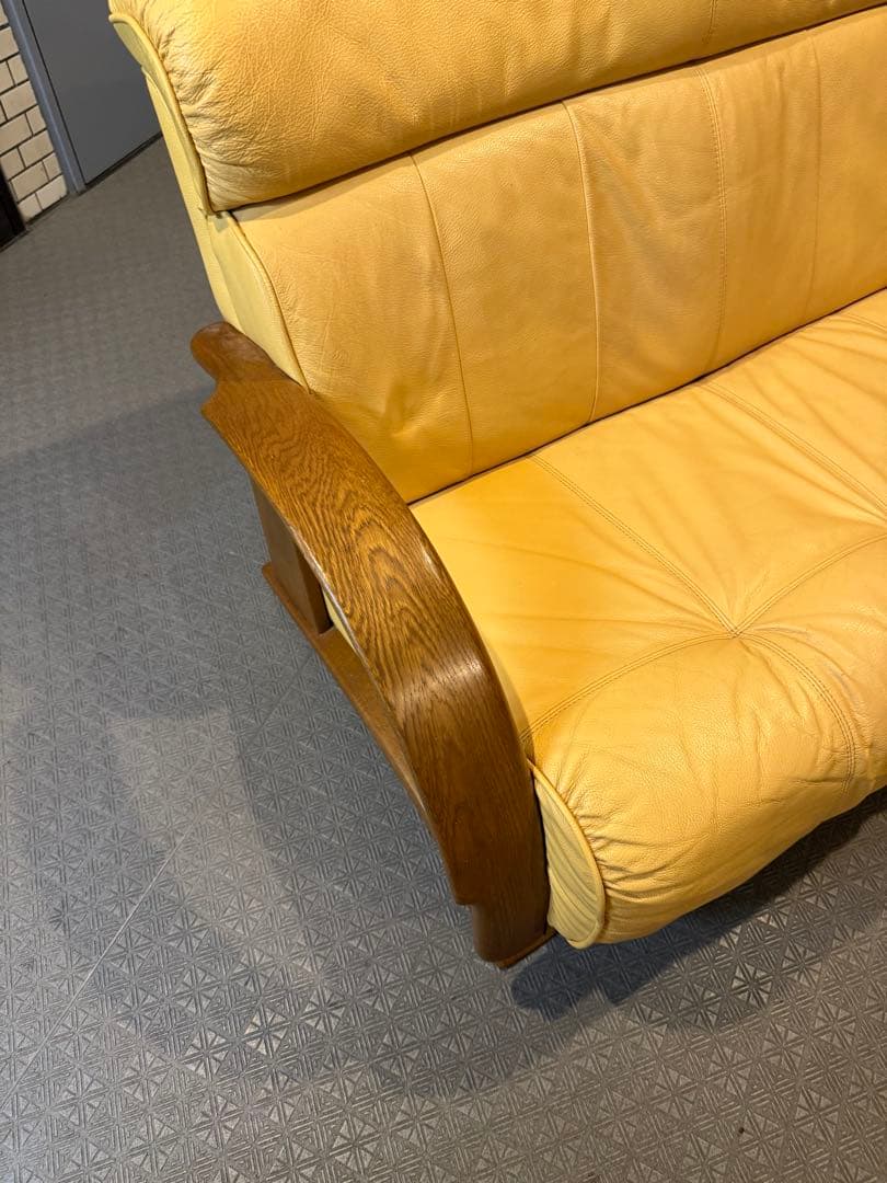 浜本工芸　高級本革仕様／2人掛けソファー