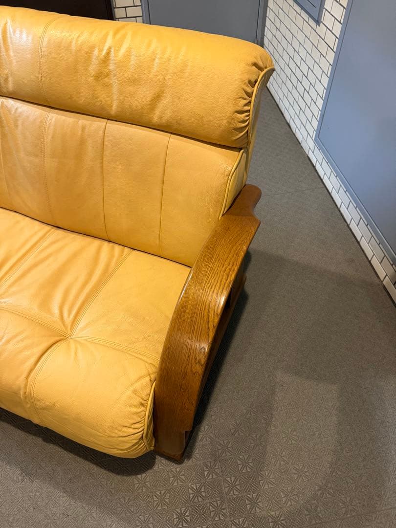 浜本工芸　高級本革仕様／2人掛けソファー