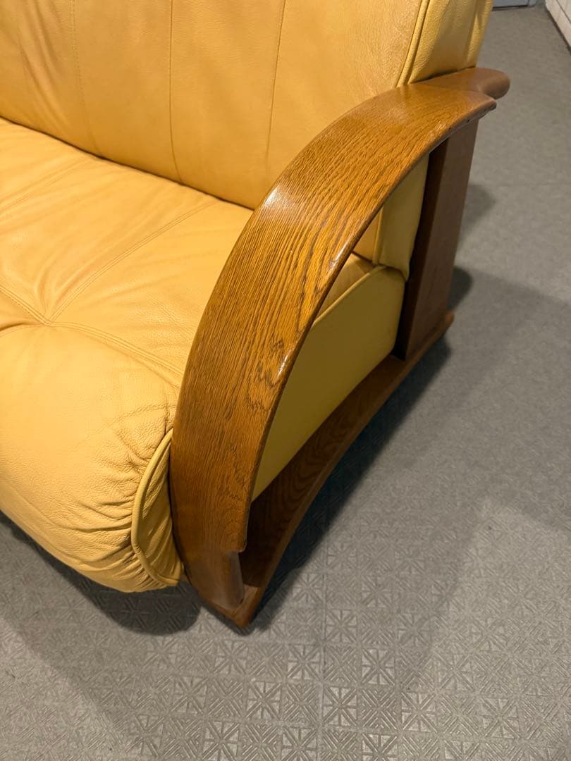 浜本工芸　高級本革仕様／2人掛けソファー