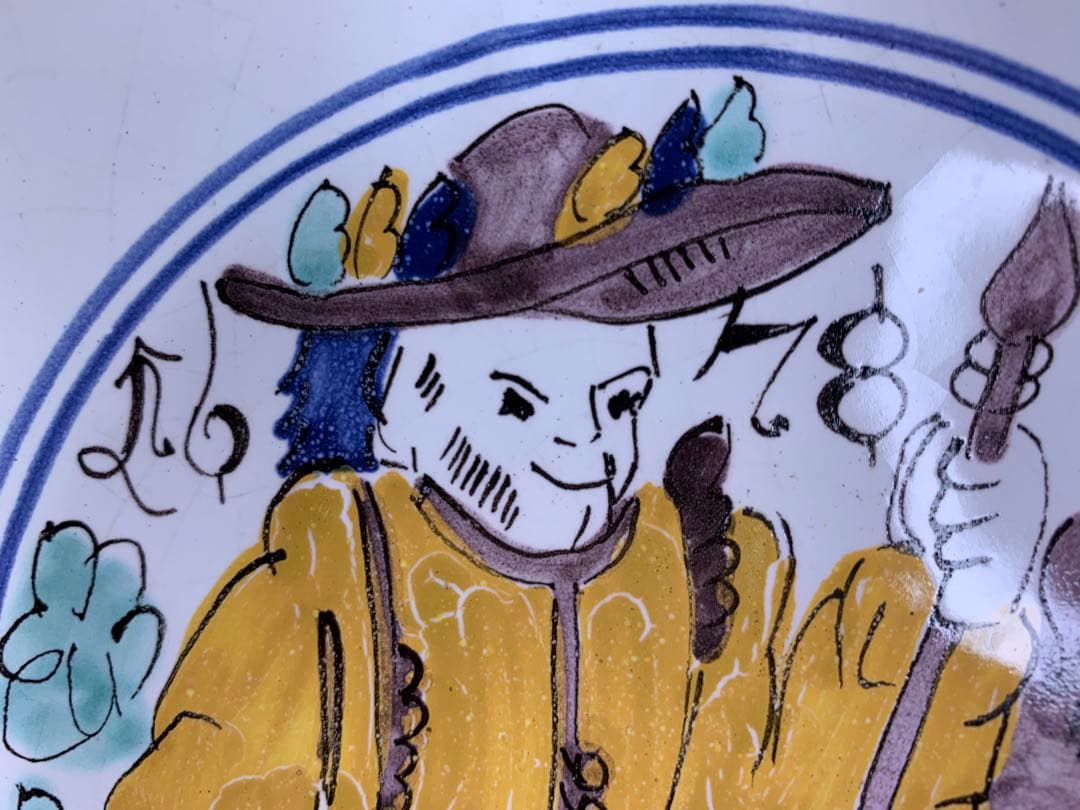 アンティーク/イングリッシュデルフトの31cm大皿