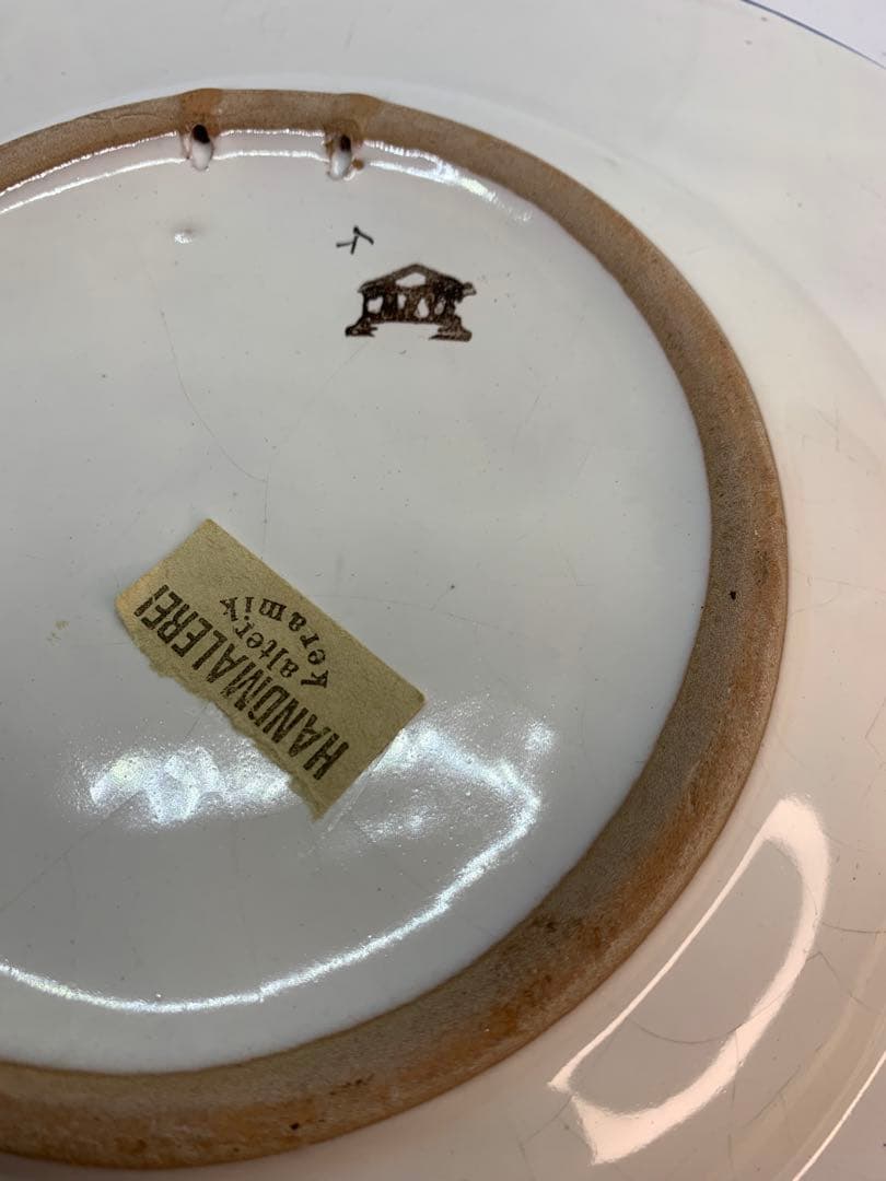 アンティーク/イングリッシュデルフトの31cm大皿