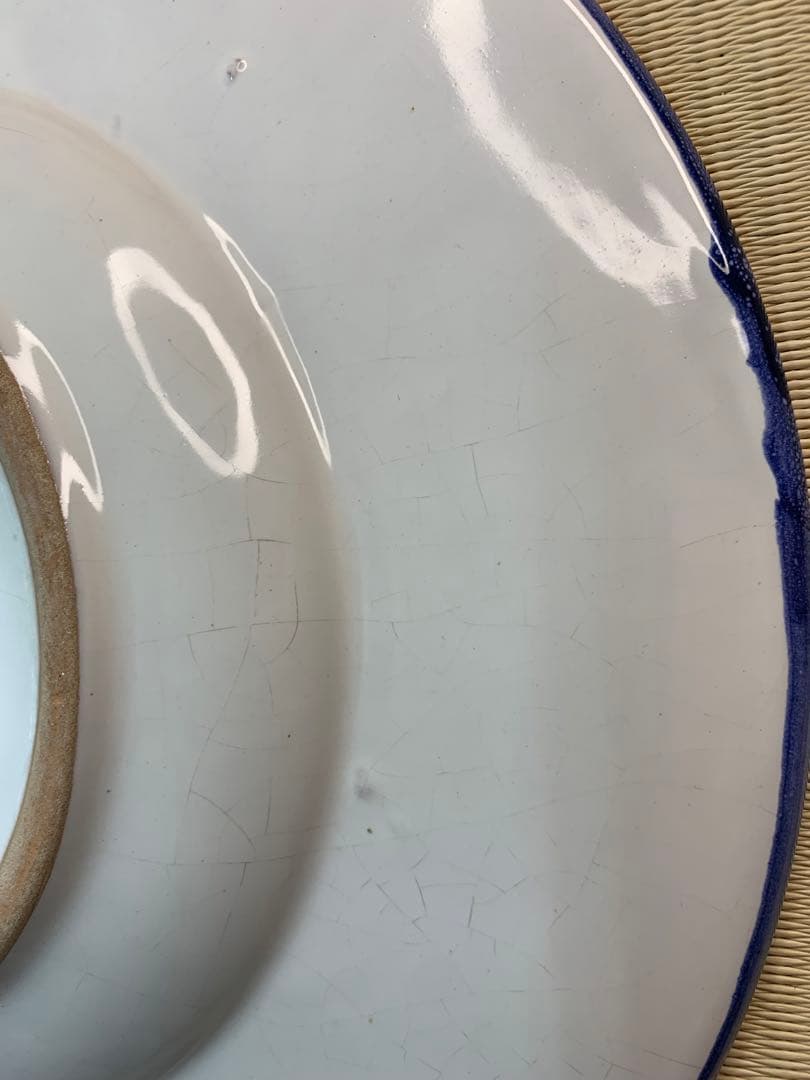 アンティーク/イングリッシュデルフトの31cm大皿