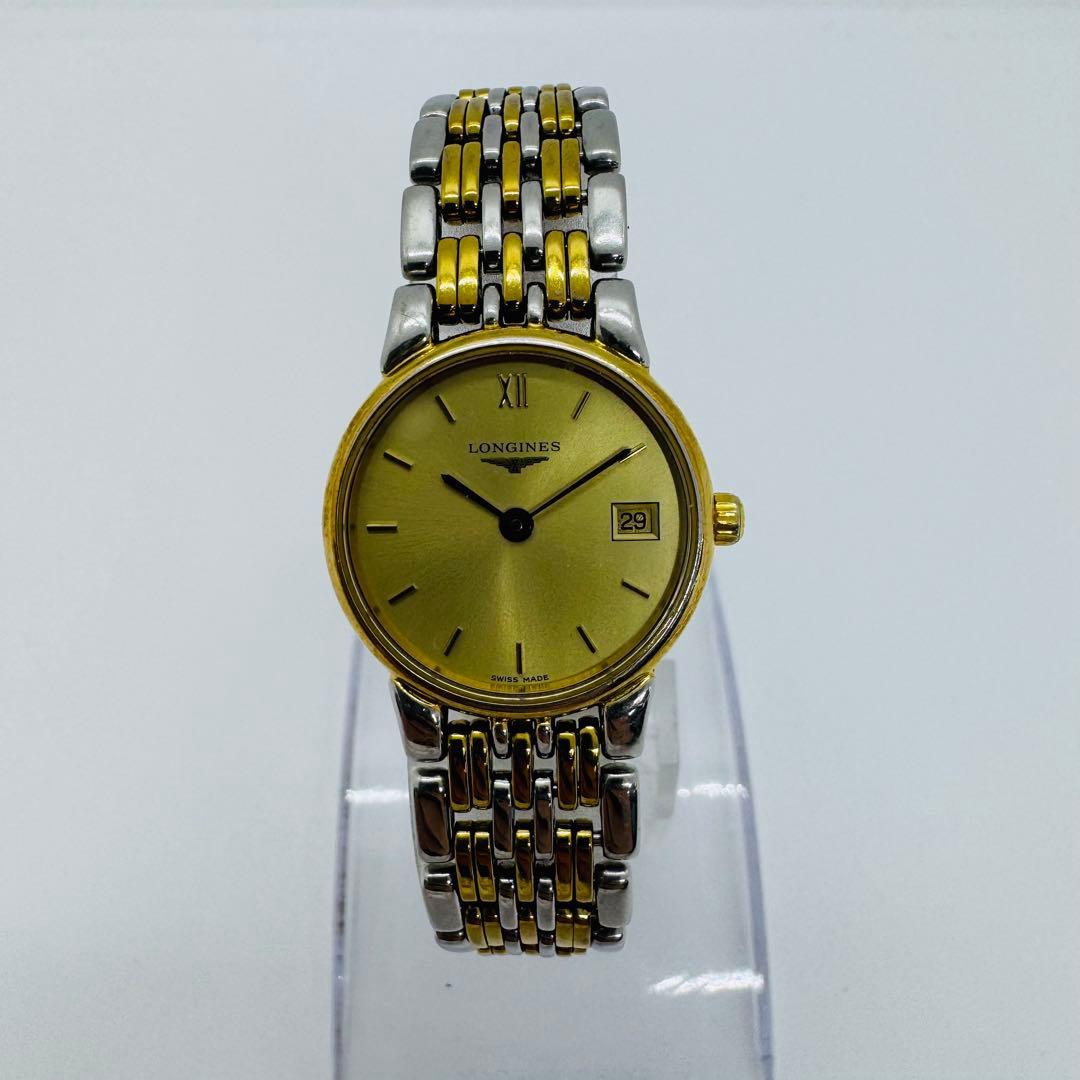 ✨LONGINES✨ロンジン✨コンビ✨ゴールド文字盤✨デイト✨クォーツ✨腕時計✨