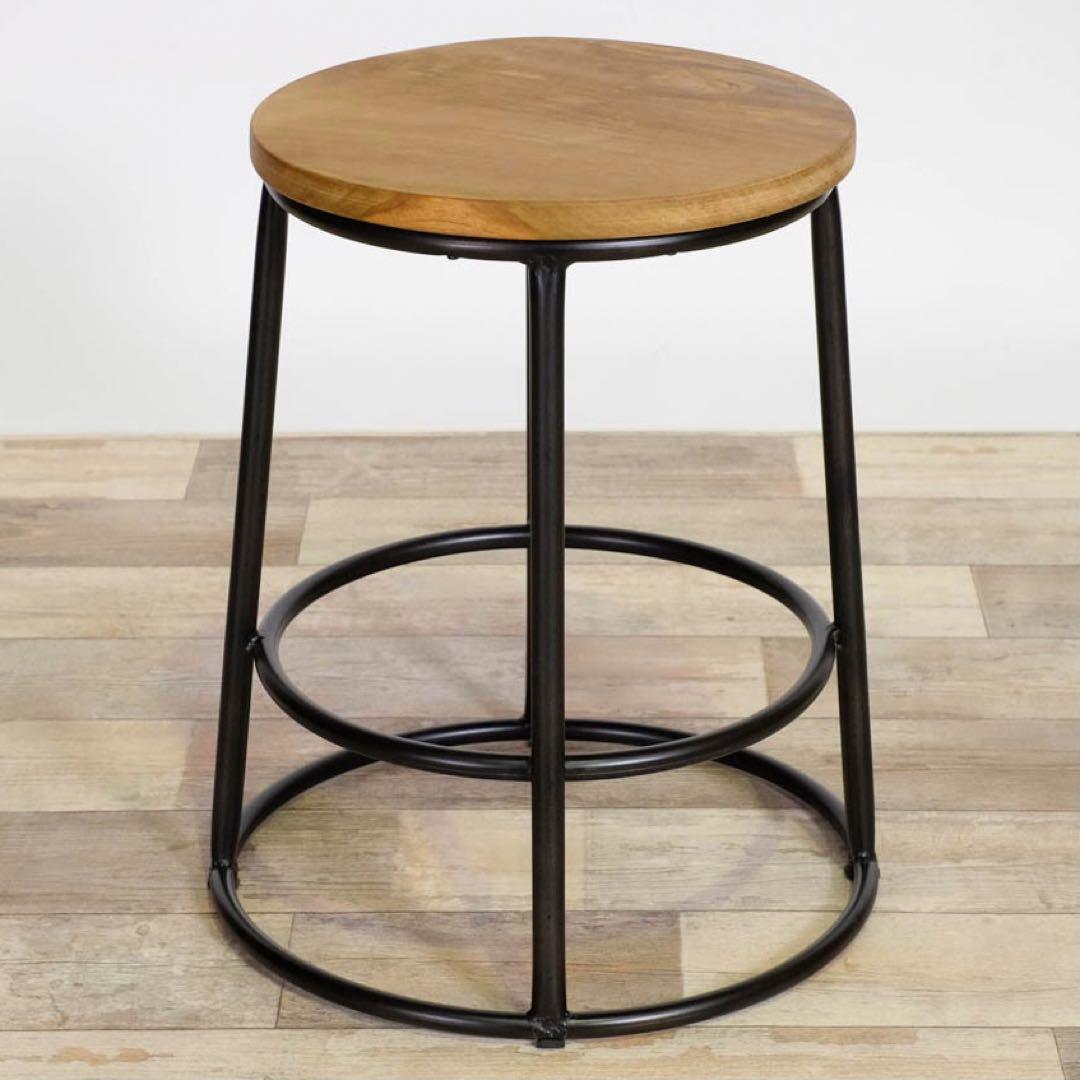 G新品 北欧 カントリー サイドテーブル 飾り棚 スタンド アイアン ナチュラル