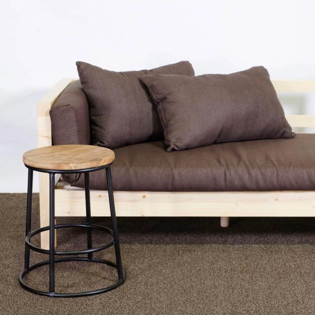 G新品 北欧 カントリー サイドテーブル 飾り棚 スタンド アイアン ナチュラル