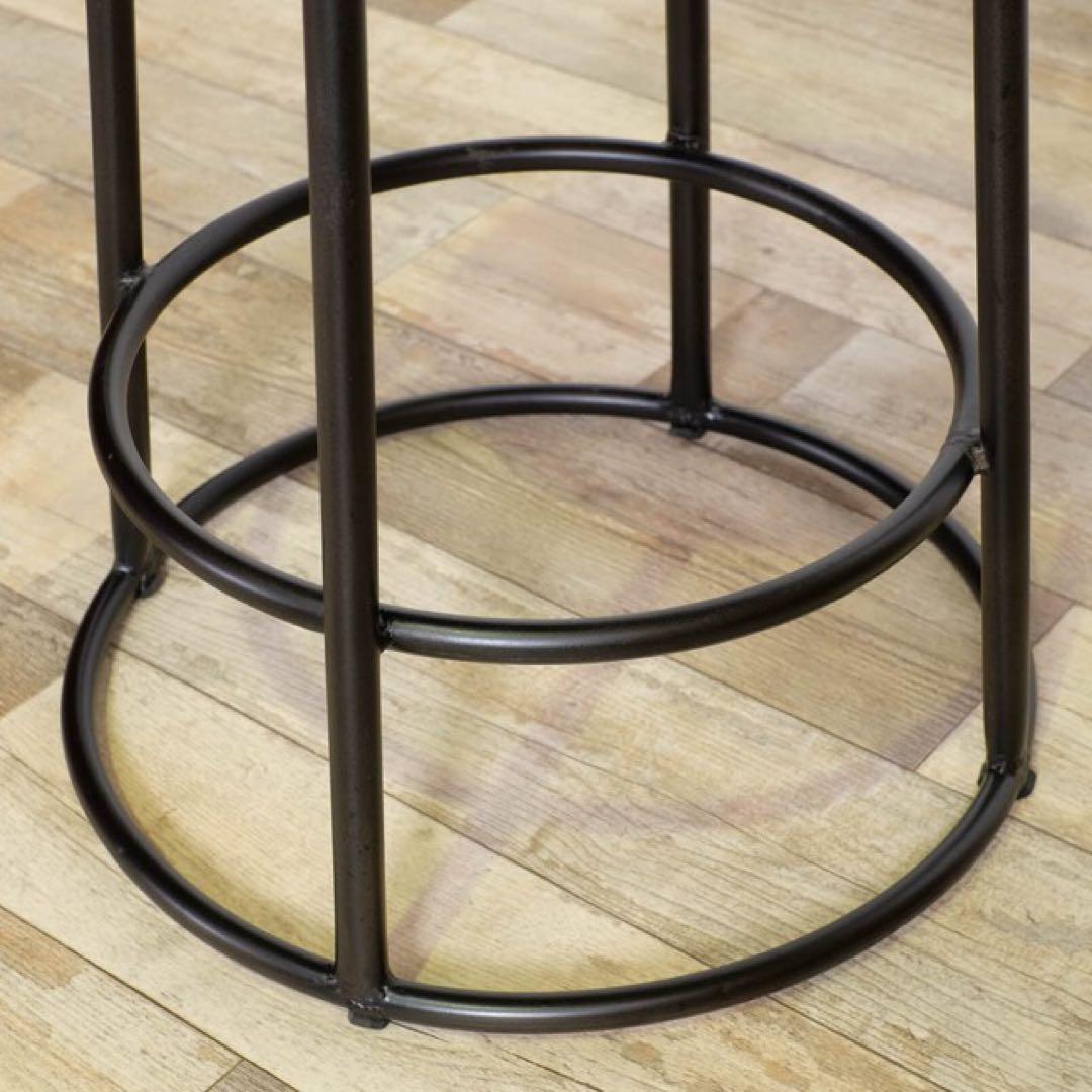 G新品 北欧 カントリー サイドテーブル 飾り棚 スタンド アイアン ナチュラル