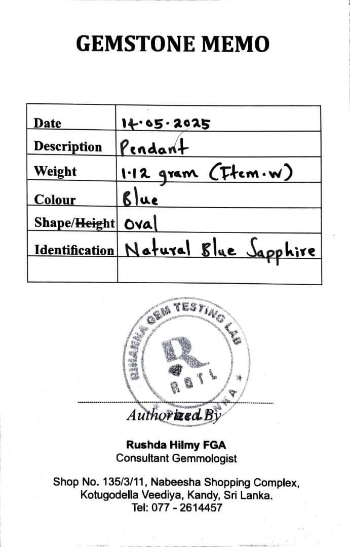 ペンダント - 天然ブルーサファイア ペンダント 1.12g