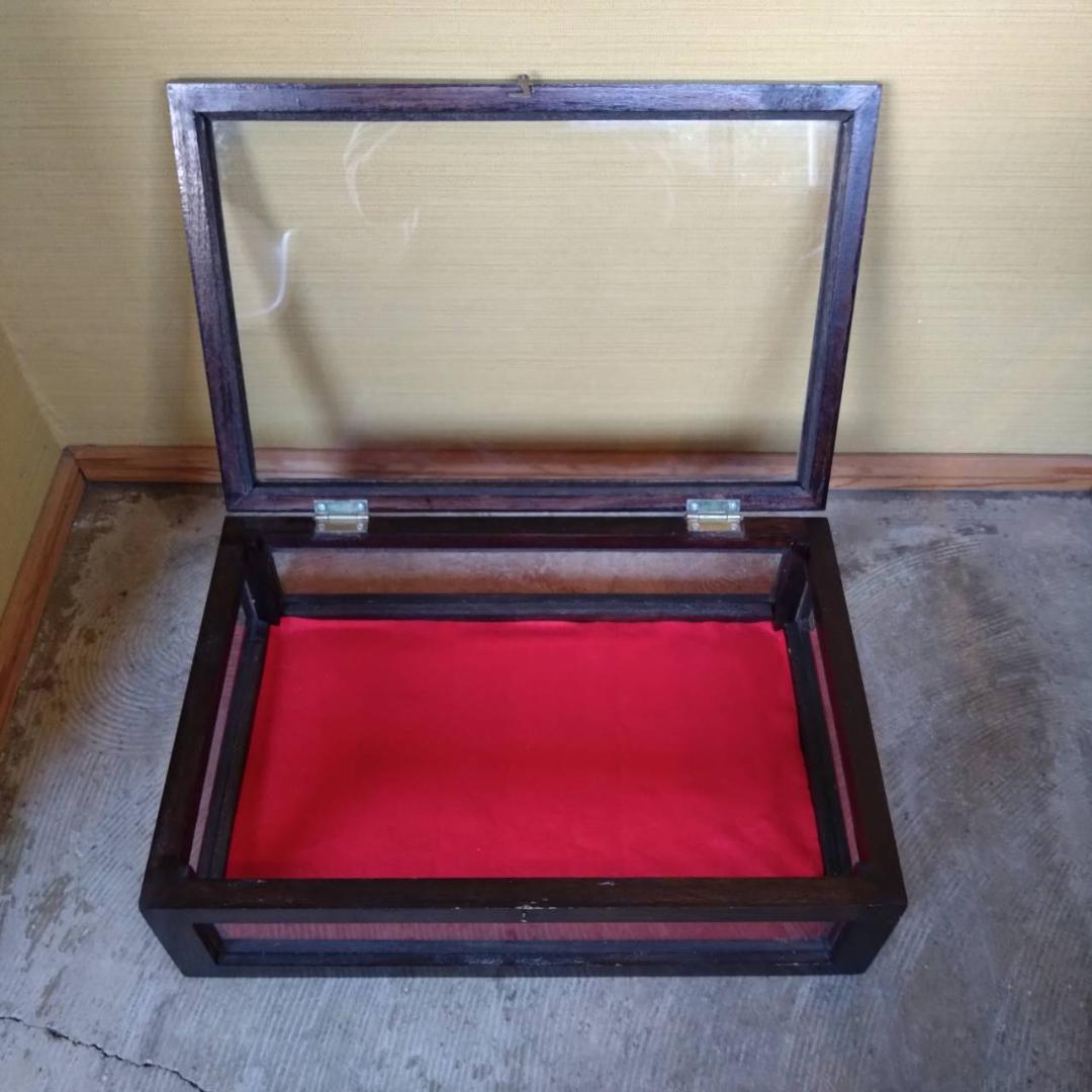 木枠　ガラスケース　アクセサリーケース