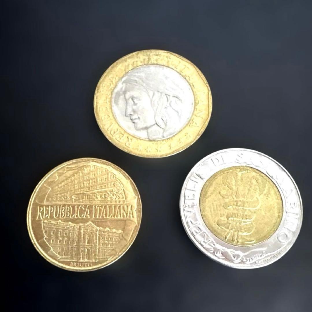 イタリア記念硬貨“リラ” まとめ買い　 L.1000. L.500 L.200