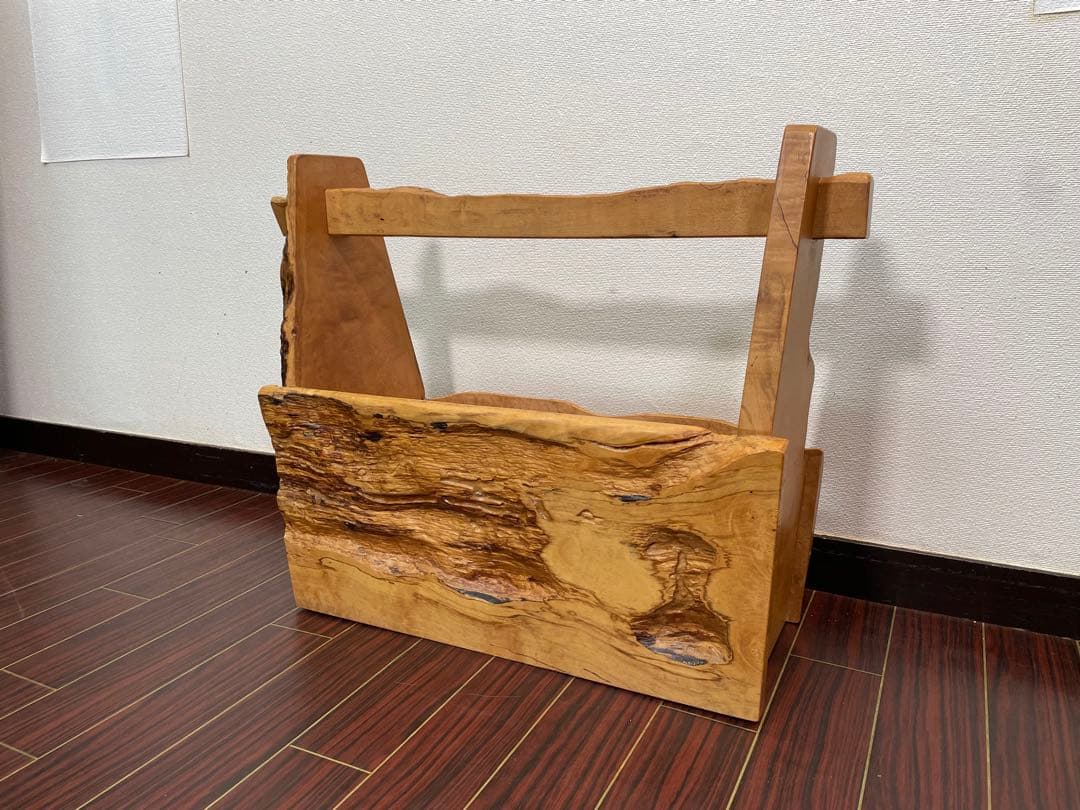 天然木 マガジンラック インテリア 収納 家具 雑貨 ロハス バスケット かご
