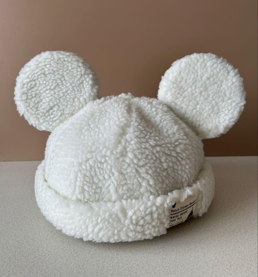 ミッキーマウス耳付きボアキャップ - メルカリ