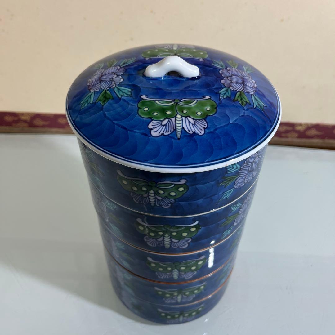 源右衛門　染錦花蝶紋　五段重（G）