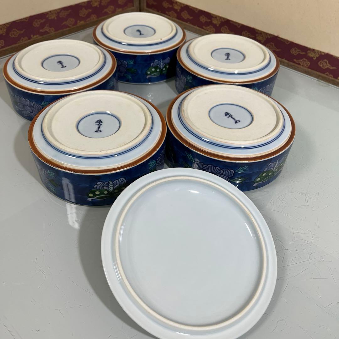 源右衛門　染錦花蝶紋　五段重（G）