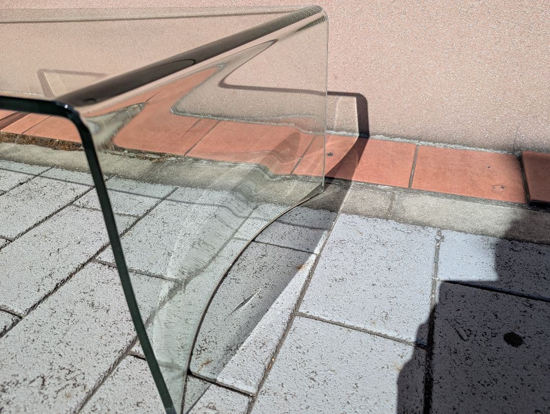 【週末特価】Francfranc　クレール　ガラステーブル(W1200)