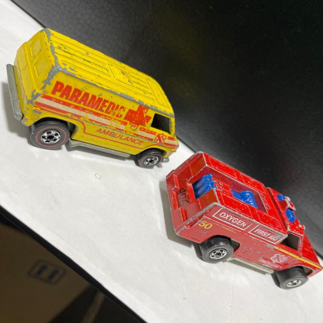 ホットウィール 香港製 緊急消防車 スーパーバン 救急車 ジャンク