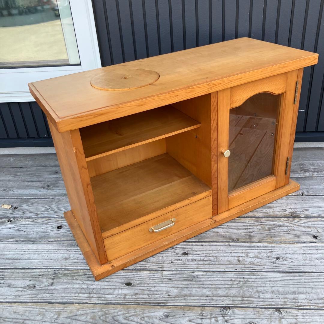 昭和レトロ 無垢材 古家具 飾り棚 茶箪笥 サイドボード ディスプレイラック