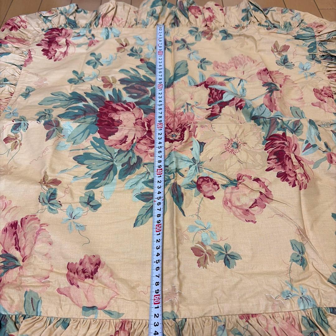 Ralph Lauren フラワーフリルクッションカバー