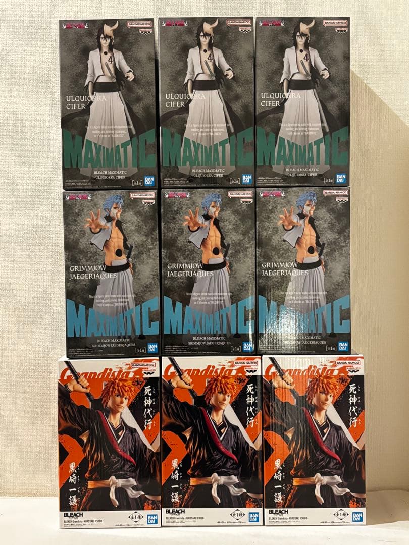 ブリーチ フィギュア 黒崎一護 グリムジョージャックジャガー ウルキオラシファー