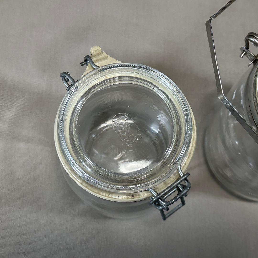 ガラスキャニスター　ガラス製菓子瓶 5点セット◇菓子瓶　レトロ　当時物　古道具