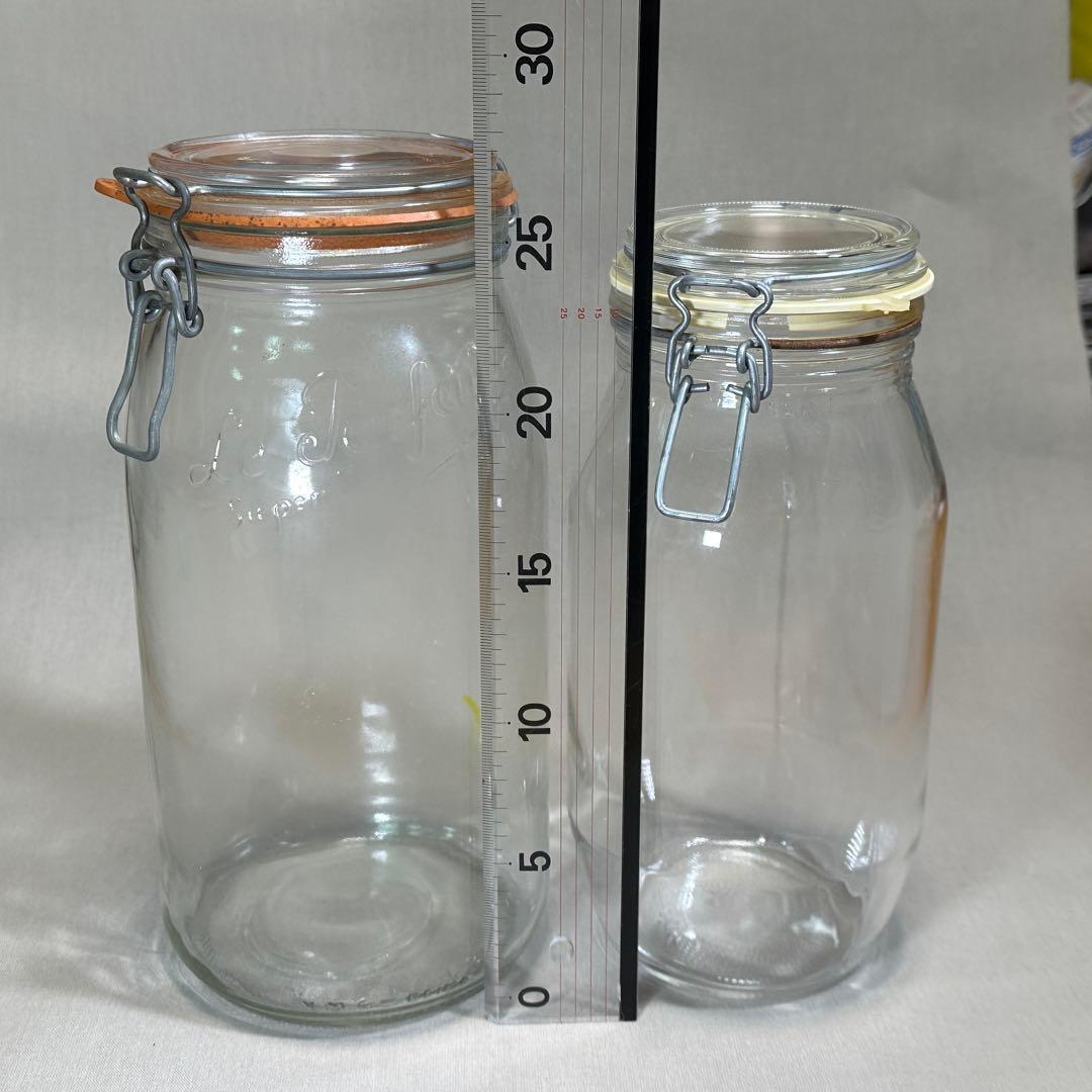 ガラスキャニスター　ガラス製菓子瓶 5点セット◇菓子瓶　レトロ　当時物　古道具