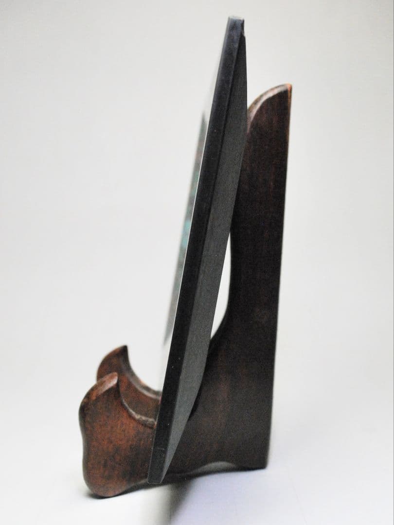 黒大理石　象嵌　トレー　black marble inlay tray