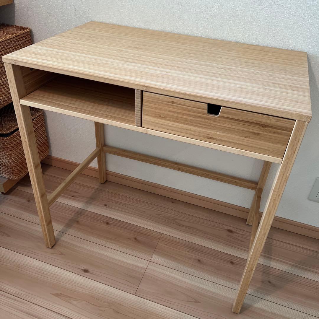 IKEA イケア ノールドシーサ ドレッサー　机 竹製　※説明書、六角あり