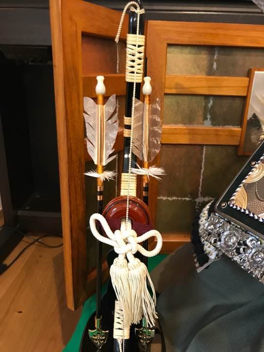 端午の節句 五月人形 兜、弓矢、刀のセット