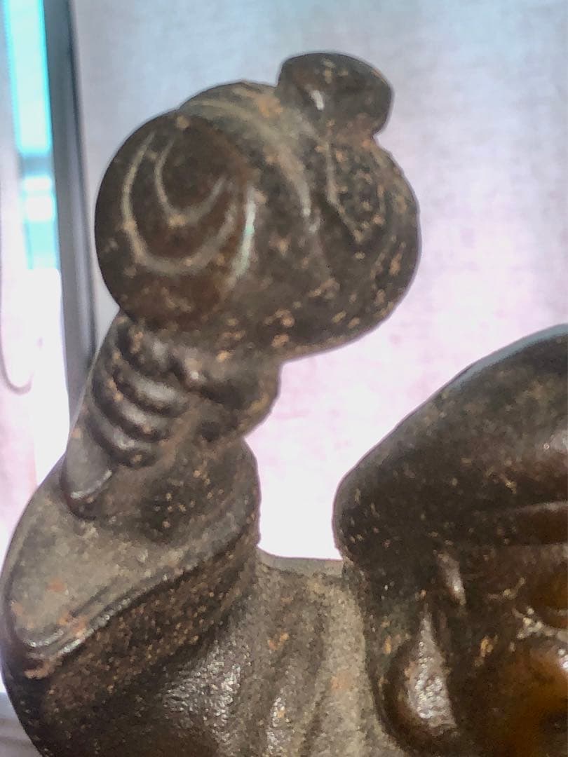 撫で大黒さん　鉄製 破顔一笑の大黒天約40cm 銘入林作 最終50%off