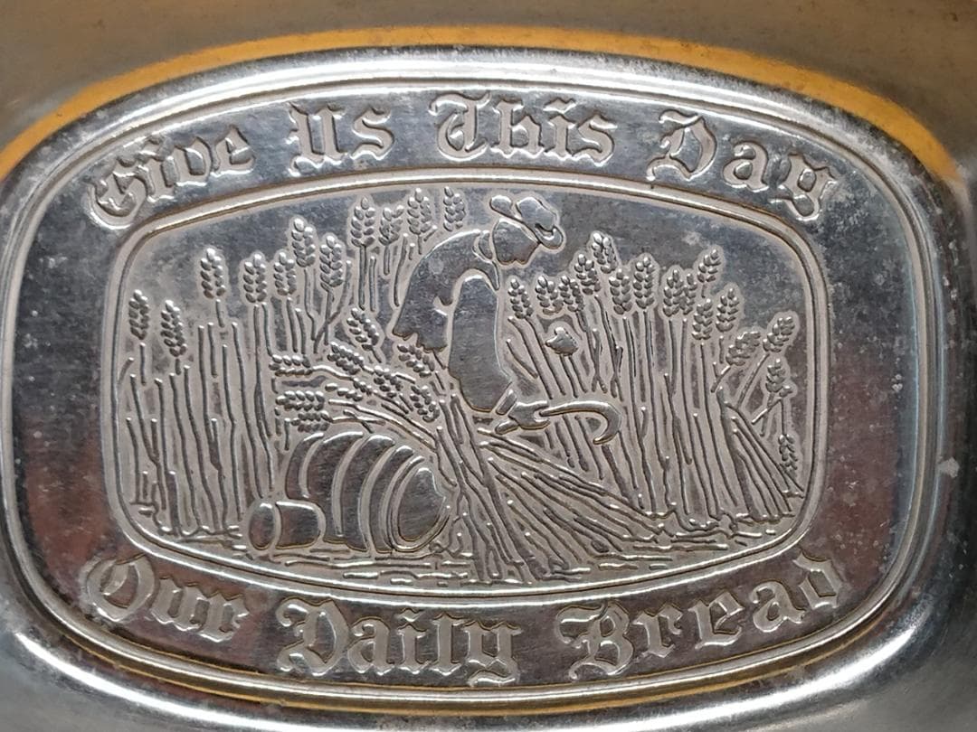 【美品】ビンテージ　トレー　金属　置物　インテリア　工芸品　美術品　A1285