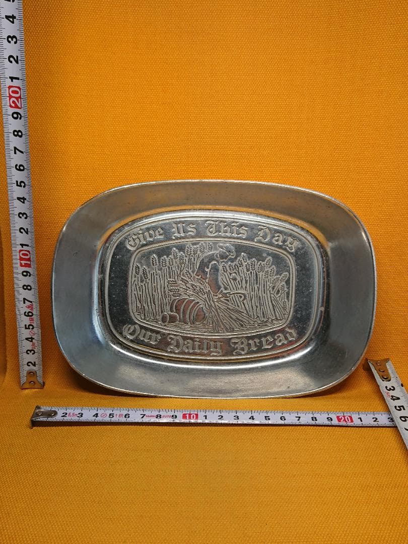 【美品】ビンテージ　トレー　金属　置物　インテリア　工芸品　美術品　A1285