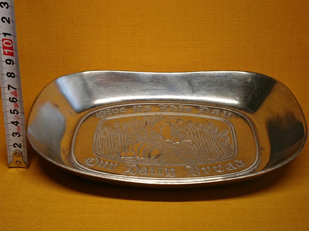 【美品】ビンテージ　トレー　金属　置物　インテリア　工芸品　美術品　A1285