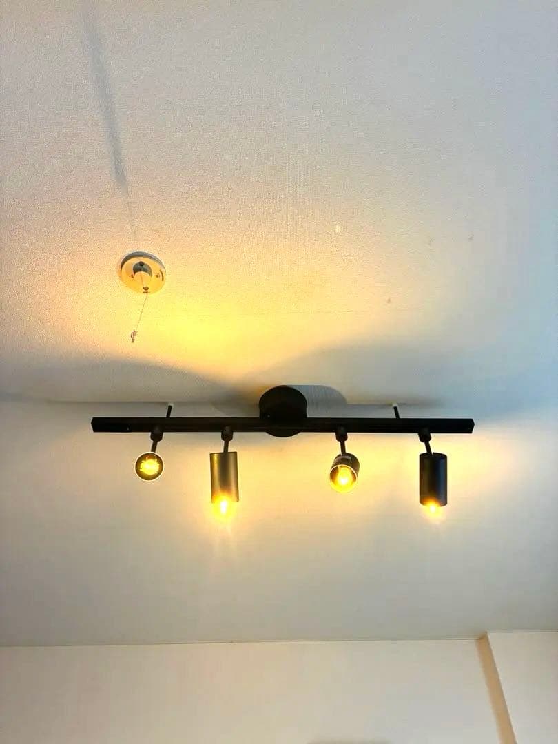 無印良品 システムライト本体+スポットライトx4 　ダクトレール