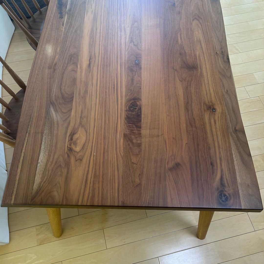 ダイニングテーブル ウォールナット無垢 オーク無垢 幅150 ビッグ