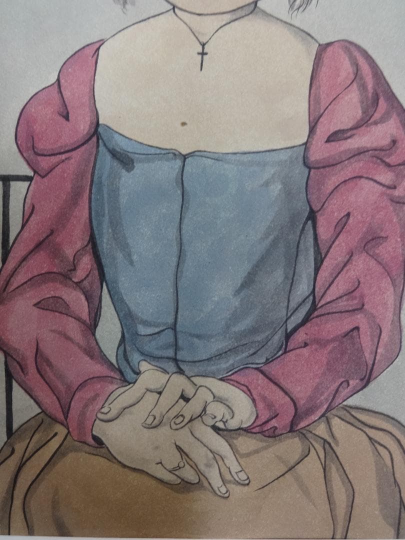 藤田嗣治 小さな家政婦 1963年頃 肉筆水彩画 紙本著色・レオナール