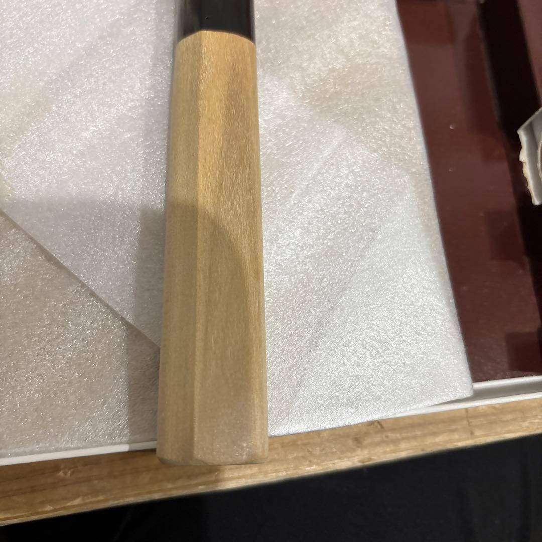 堺一次　和包丁 刃渡り21cm 水牛角柄 日本製 刃こぼれあり 中古