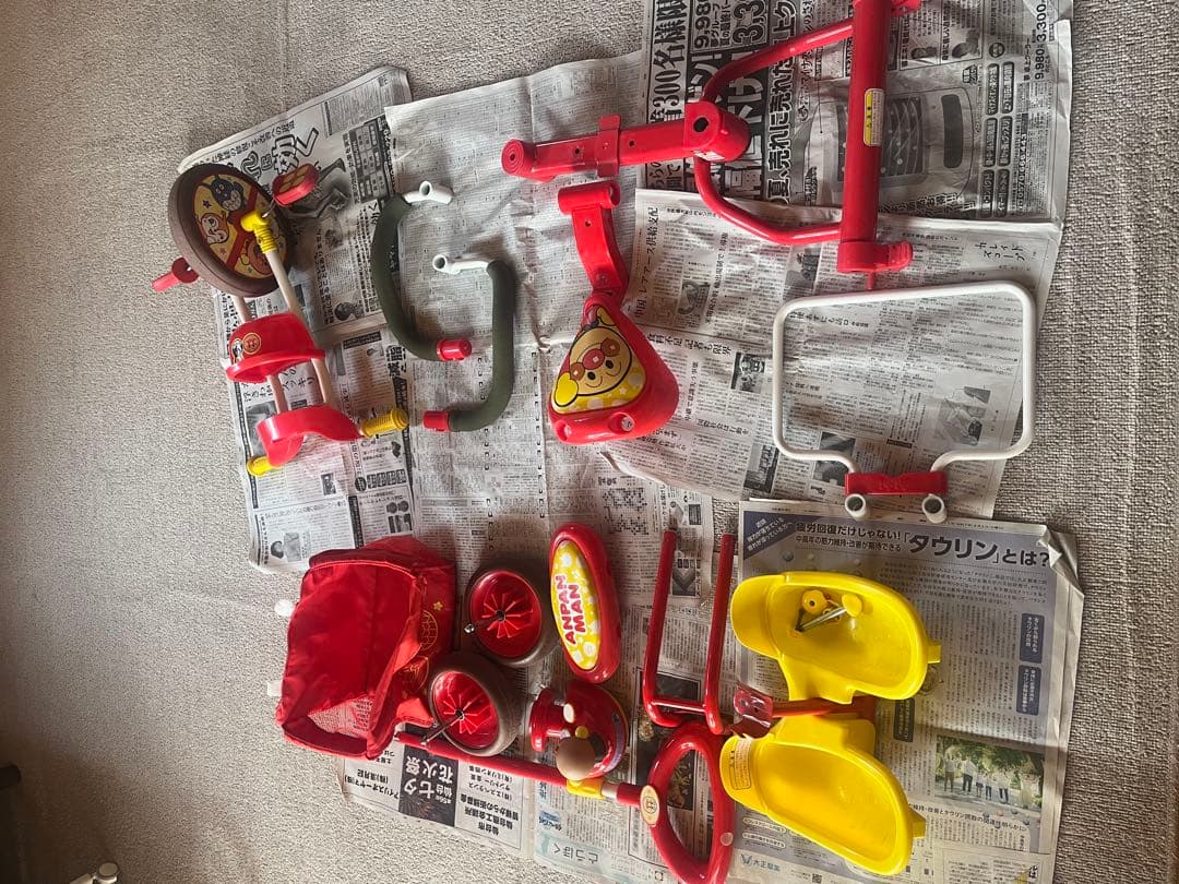 アンパンマン デラックス三輪車 サンシェード付 - メルカリ