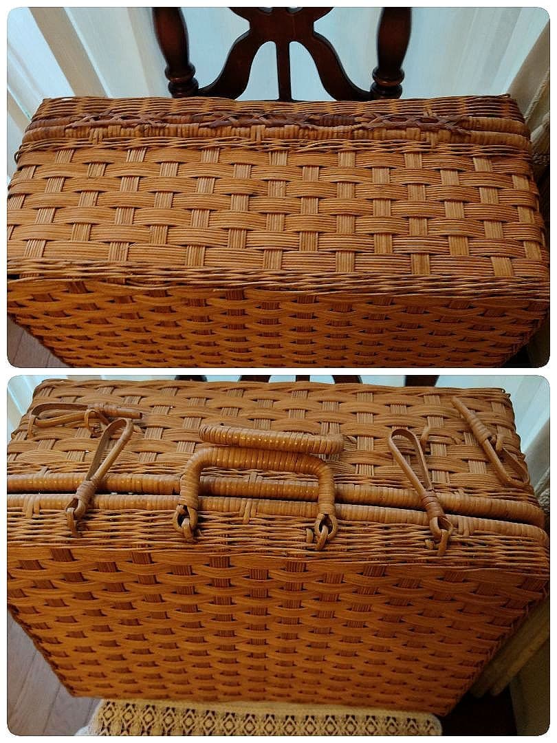 バスケット　カゴ　かご　籐　ラタン　ヴィンテージ